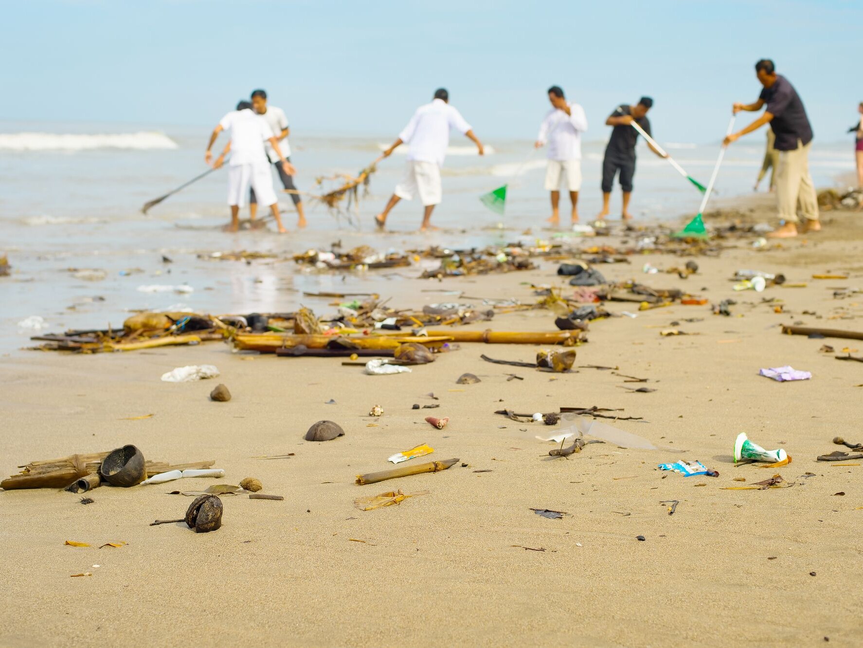 plastic on beaches cleanup uai